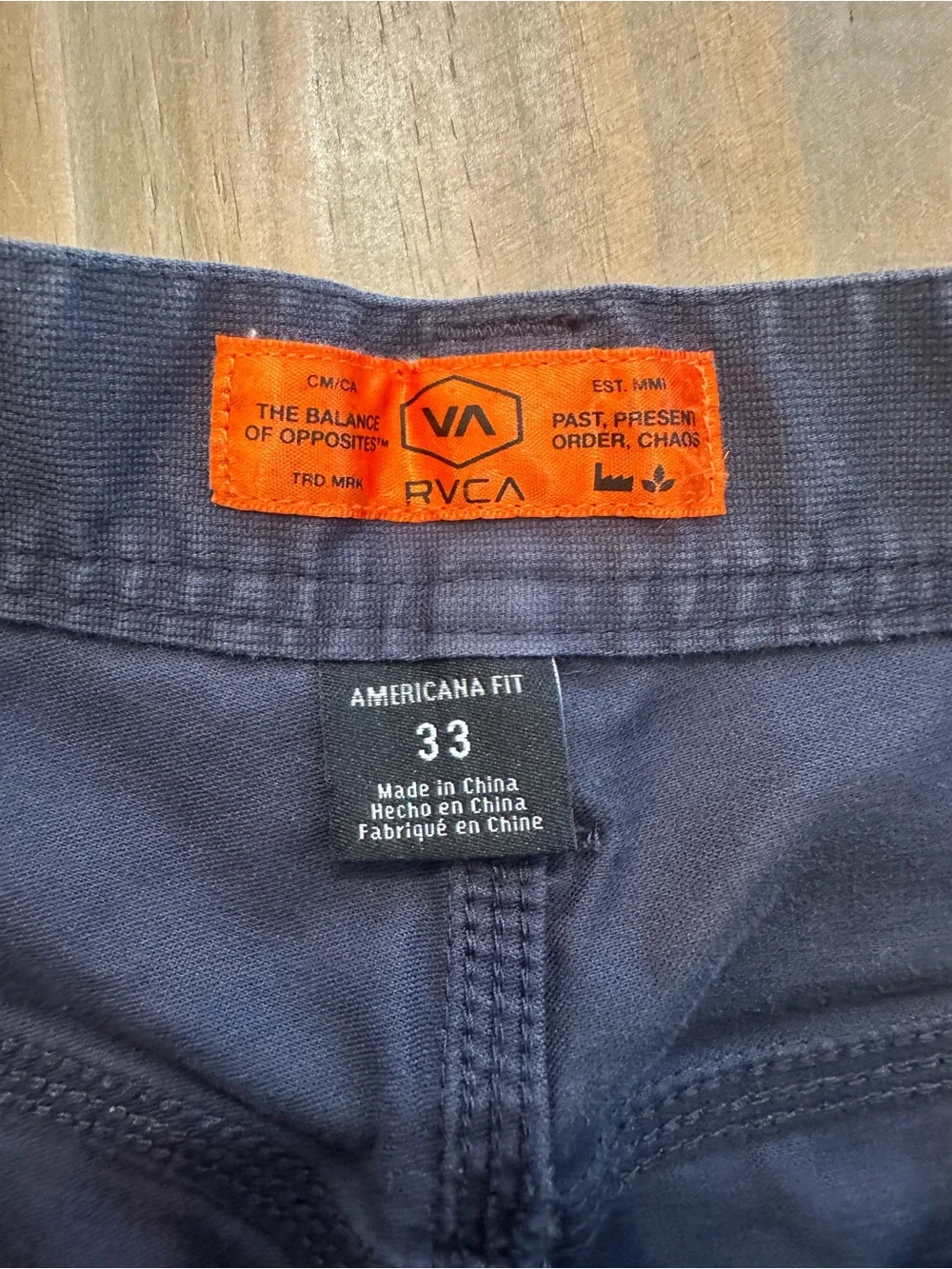 RVCA Navy Carpenter Chino Pants